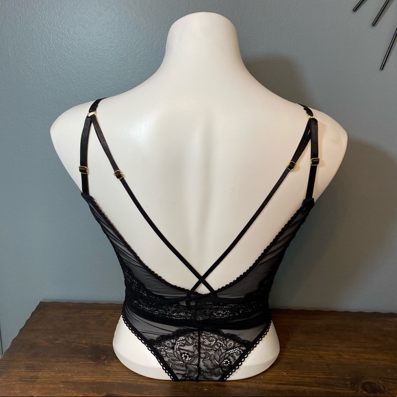 Fashion Nova Sheer Lace Lingerie Bodysuit - Picture 2 of 6